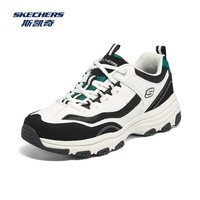 斯凯奇（Skechers）奥利奥熊猫鞋丨老爹鞋女经典黑白复古春夏轻便潮流增高运动休闲鞋 【男款】白色/黑色/WBK 41