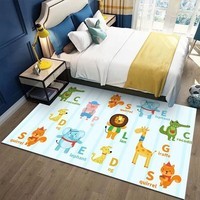 KAYE卡通儿童房地毯加厚家用客厅毯卧室定制交通停车场免洗可擦爬行垫 Child-T11 80x160 cm【儿童学习房】