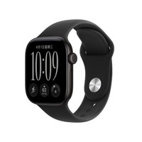 Apple/苹果 Watch Series 12 智能手表GPS款42毫米黑色铝金属表壳黑色运动型表带S/M MJEY4CH/B