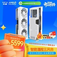 讯景（XFX）AMD RADEON RX 9070 XT 雪狼 16GB 白色 全新电竞游戏设计智能学习台式电脑独立显卡	