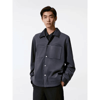 GXG男装 多款夹克合集 G24X213057灰色翻领夹克 M