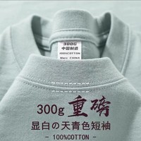 300g纯棉重磅短袖100新疆棉男女同款T恤宽松圆领百搭打底衫 【300G重磅纯棉】薄荷绿 2XL【建议170-200斤】