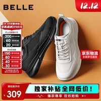 百丽厚底秋季轻便健步鞋男户外休闲运动鞋A1980CM5 烟墨黑-秋冬款 44