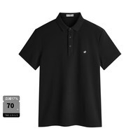 太平鸟男装 23年夏季polo衫男士短袖B1DBD2140 黑色（修身） S