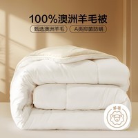 水星家纺出品百丽丝羊毛被 100%澳洲进口羊毛抗菌冬被保暖秋冬单双人被芯 加厚冬被【A类&100%澳洲羊毛】 150cm×210cm(适用1.2米床)