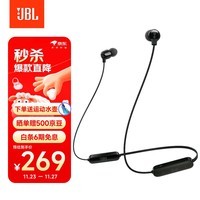 JBLTUNE135BT蓝牙无线耳机 颈挂式运动耳机 无线立体声耳机适用 苹果耳机黑色