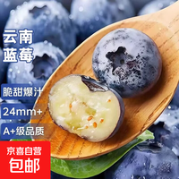 云南蓝莓新鲜水果当季蓝莓鲜果现摘孕高山妇大果整箱京东快递 品质中果【单果15mm+】 2盒小份装【70g/盒】