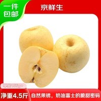 京鲜生山东黄金奶油富士丑苹果 净重4.5斤 单果155g+ 生鲜源头直发