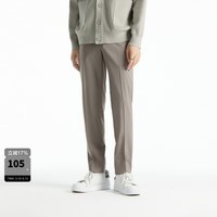 太平鸟男装羊毛休闲西装裤男商务修身B1GAD3X02 卡其1（修身） XL