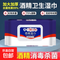 户外旅行湿巾大包杀菌带盖消毒湿纸巾家用旅行 酒精杀毒湿巾1包 （活动专属）