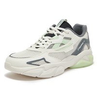 361°男鞋情侣透气复古文化鞋休闲运动鞋女 【男】羽毛白/深铁灰-6776 41