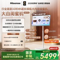 海信大白闺蜜机X8 Pro 32英寸4K 3H快充12H长续航大平板 8+256GB AI 一屏多形态 移动电视 国家补贴