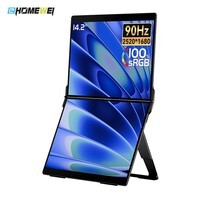 EHOMEWEI折叠双屏显示器 便携式显示器 4.5K/2.5K 18.5/16英寸笔触触摸电脑笔记本手机副屏幕扩展办公分屏 【X1Air】14.2英寸2.8K90Hz非触 双屏