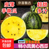 特小凤西瓜冰淇淋黄壤西瓜新鲜时令水果当季现摘黄心手撕西瓜包邮 【精品果1.5-2斤】1个瓜 ｜皮薄脆甜一口爆汁
