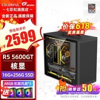 七彩虹mini定制手提主机AMD锐龙R5 9600x 5600G搭5060TI 5050迷你电竞游戏AI设计DIY组装电脑 配一：R5 5600G丨16G丨250G丨核显 官方全新保障