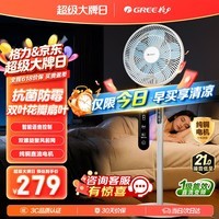 格力（GREE）【花精灵Pro】一级能效直流变频轻音节能语音遥控电风扇卧室落地扇大风量静音