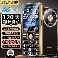 守护宝中兴老年机 老人手机 4G全网通超长待机2.8英寸大屏大字体超大声音按键老人专用手机 K16 黑色