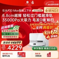 石头(roborock)【保价618】扫地机器人扫拖一体 P20 Max 自动上下水版自动集尘热水洗拖布擦地拖地 A2950RR