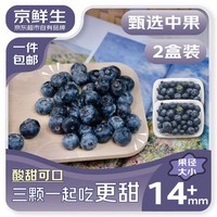 京鲜生 云南蓝莓 2盒14mm+装 125g/盒 生鲜水果 源头直发 包邮