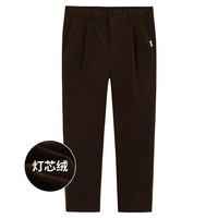 与狼共舞【商场同款】灯芯绒男士休闲裤易打理挺括男士休闲九分裤 棕咖色 28