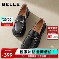 百丽马衔扣乐福鞋女26春新平跟百搭单鞋Z3B1DAA6 黑色 37