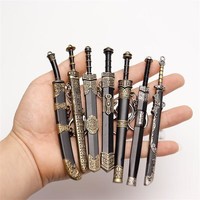 米良品中式古风刀剑组合古代冷兵器合金摆件金属手办收藏把玩礼品工艺品 7件套