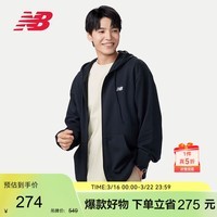 NEW BALANCE 外套男款休闲百搭户外时尚舒适潮流卫衣MJ41501 BK 2XL