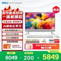 戴尔灵越 新款 高端一体机台式电脑主机(13代i5 16G 512G)美学白 27护眼大屏 商用办公 影音学习机国补