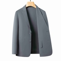 凡客诚品夏季超薄休闲西服套装商务正装新款高级感 深灰色 2XL