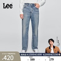 Lee【张凌赫代言】宽松中腰阔腿蓝色男士牛仔裤日常显瘦休闲潮流 中蓝色 36