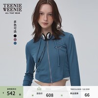Teenie Weenie小熊夏季修身弹力户外运动外套拉链衫外套女 黄绿色 M