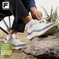 斐乐（FILA）男子运动鞋雪狼2+户外越野跑鞋男鞋抽绳运动鞋跑步鞋男-五折 灰白/阴云灰-MP 40
