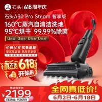 石头(roborock)【价保618】A30proSteam2.0洗地机全向助力180℃蒸汽90℃热水 抗菌0缠毛长续航吸拖一体吸尘器 【160度蒸汽洗】A30ProSteam智享版