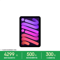 Apple/苹果/苹果 iPad mini (A17 Pro) 8.3英寸 平板电脑(128G WLAN版/mini7/MXN93CH/A)紫色