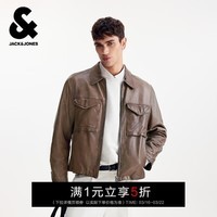 杰克·琼斯（JACK&JONES）杰克琼斯2026年春季款男装夹克翻领长袖外套宽松上衣226110004 C11灰褐色 常规 M （175）