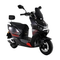 五星钻豹电动摩托车X7长续航电动车72V22AH石墨烯铅酸电池智能男女通勤外卖通勤高速电摩靓彩金属红