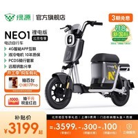 绿源【北京专享】NEO1 新新国标电动自行车 智能高性价比电动车 成人通勤代步时尚可上牌长续航电自 48V30Ah锂电【铁框车篮】