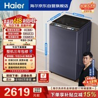 海尔(Haier)云溪3.0 全自动波轮洗衣机10KG 双动力免清洗 家电国家补贴以旧换新京东自营 XQS100-MBDE689