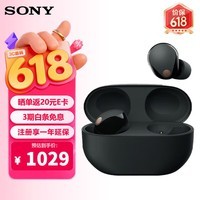 索尼（SONY）WF-1000XM5 真无线降噪蓝牙耳机 运动防水入耳式 降噪豆5 办公网课游戏生日礼物送男女友学生孩子 黑色 国行