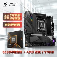 技嘉(GIGABYTE)主板CPU 板U套装电竞雕B650M AORUS PRO AX+AMD 锐龙 7 9700X