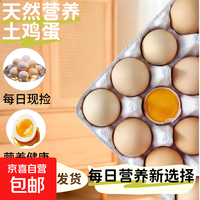 海佑正宗鲜鸡蛋柴鸡蛋农村五谷喂养月子鸡蛋生鲜超市买菜单枚40g 正宗土鸡蛋10枚