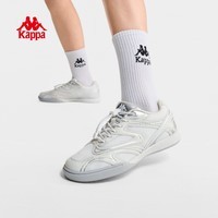 卡帕（Kappa）女鞋软底运动鞋女2026春季新款户外百搭休闲鞋潮流复古薄底鞋子女 黑色/银色 38