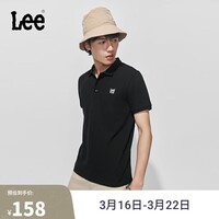 Lee标准版防晒紫外线刺绣logo凉感短袖男女同款情侣polo衫休闲潮