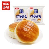 桃李酵母面包牛奶蛋羹味600g营养早餐手撕软面包蛋糕点心休闲零食整箱