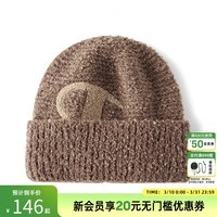Champion冠军针织帽冬季新款圈圈帽男情侣保暖粗织毛线贝尼帽女 浅棕 均码