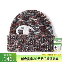 Champion冠军针织帽冬季新款圈圈帽男情侣保暖粗织毛线贝尼帽女 灰驼 均码