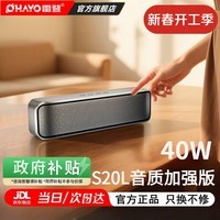 雷登(OHAYO)音乐世家S20高音质无线蓝牙音箱hifi发烧级超重低音炮环绕立体声小型便携式台式长条电脑桌面音响 S20L银骑士40W【音质加强版】 官方标配【快至当/次日达】京仓8仓