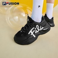 斐乐（FILA）FUSION潮牌泡泡鞋女鞋休闲鞋2022秋老爹鞋运动鞋 黑/斐乐白-BW 36