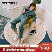 斯凯奇（Skechers）秋冬男鞋脚宽脚胖2025新款时尚皮面板鞋厚底耐磨休闲运动鞋211250 白色/WHT 42