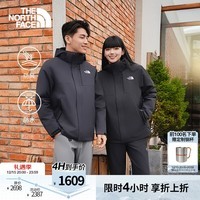 北面(The North Face)硬壳三合一冲锋衣男经典棉服内胆防风防水保暖25秋冬上新预|8GJZ JK3/宇宙黑 XL /180